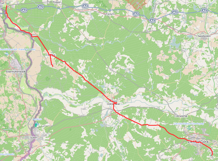 Tour Słubice nach Zielona Góra