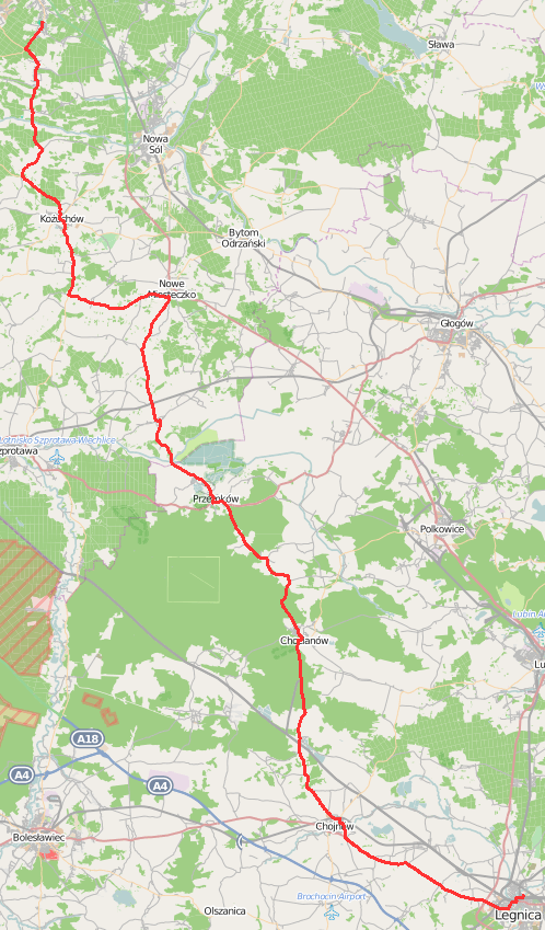 Tour Zielona Góra nach Legnica